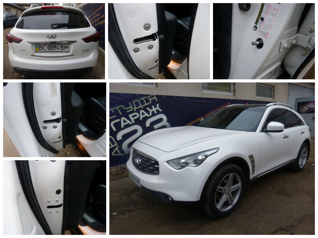 Установка доводчиков дверей SlamStop в Infiniti FX35